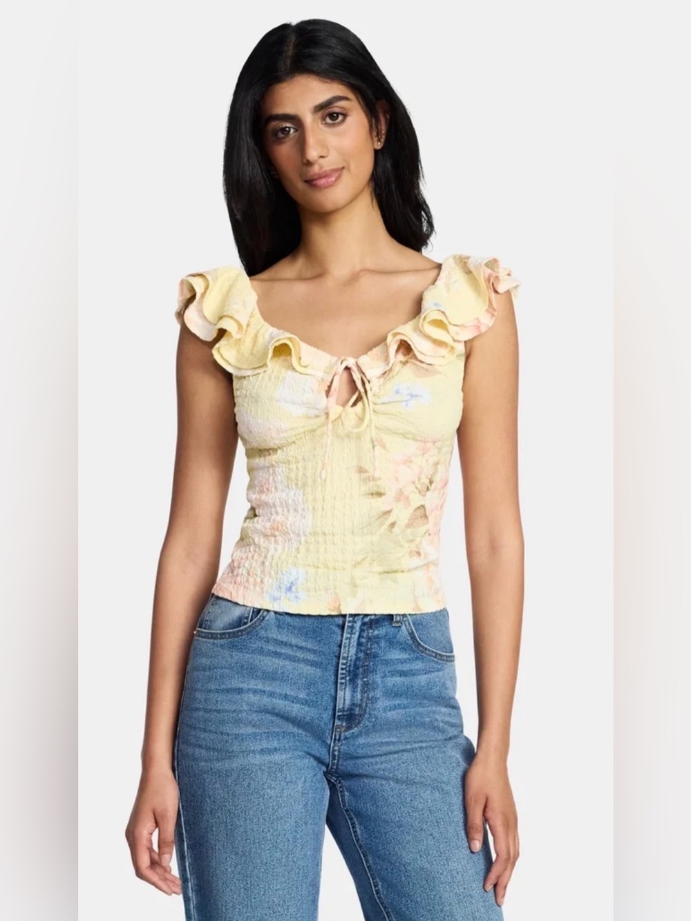 A354 Madden NYC Women's Ruffle Top NWT